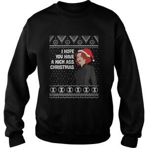 Black Widow Kick Ass Superhero Movie Holiday Outfit Graphic Cozy Sweatshirt